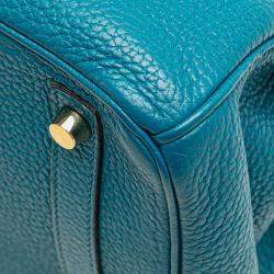 Pre Owned حقيبة هيرمس بيركن ريتورن 30 جلد كليمنس أزرق