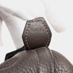 مملوكة مسبقًا Hermes Brown Clemence Bolide 35