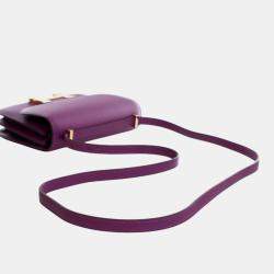 Pre Owned حقيبة هيرمس كونستانس 18 إيفركلور ميني بنفسجي