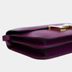 Pre Owned حقيبة هيرمس كونستانس 18 إيفركلور ميني بنفسجي