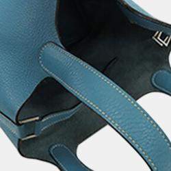Pre Owned حقيبة هيرمس بيكوتين كليمينس زرقاء 18