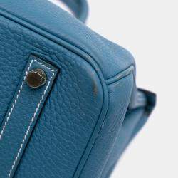 Pre Owned حقيبة هيرمس بيركين ريتورني 35 توغو أزرق
