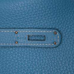 Pre Owned حقيبة هيرمس بيركين ريتورني 35 توغو أزرق