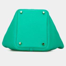 Pre Owned Hermes Green Clemence Picotin Lock 18