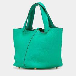 Pre Owned Hermes Green Clemence Picotin Lock 18