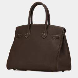 Pre Owned Hermes Ecorce Togo Birkin Retourne 30