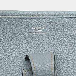 مملوكة مسبقًا حقيبة هيرمس إيفلين كليمنس أزرق 33