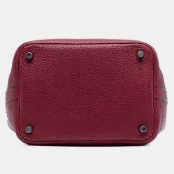 Pre Owned Hermes Red Clemence Picotin Lock 18