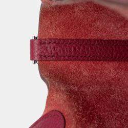 Pre Owned Hermes Red Clemence Picotin Lock 18