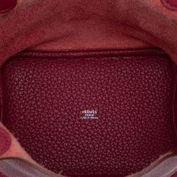 Pre Owned Hermes Red Clemence Picotin Lock 18