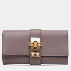 مملوكة مسبقًا Hermes Brown Swift Medor Clutch 23