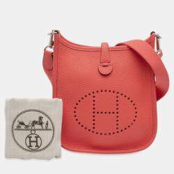 مملوكة مسبقًا حقيبة هيرميس أمازون إيفلين تي بي إم 16 وردي جلد كليمنس