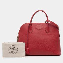 Pre Owned Hermes Red Clemence Bolide 31