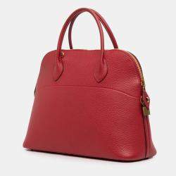 Pre Owned Hermes Red Clemence Bolide 31