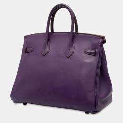 مملوكة مسبقًا حقيبة هيرمس بيركين ريتورني 25 بنفسجي سوفت