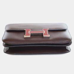 Pre Owned Hermes Red Mini Swift Verso Constance 18