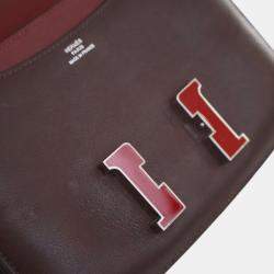 Pre Owned Hermes Red Mini Swift Verso Constance 18