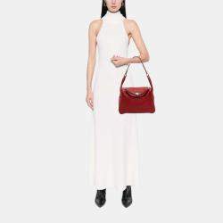 Pre Owned Hermes Red Clemence Lindy 30