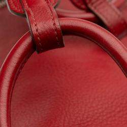 Pre Owned Hermes Red Clemence Lindy 30