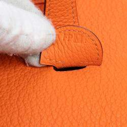 Pre Owned Hermes Orange Clemence Evelyne III 29