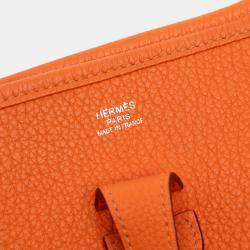 Pre Owned Hermes Orange Clemence Evelyne III 29