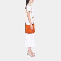 Pre Owned Hermes Orange Clemence Evelyne III 29
