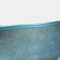 Pre Owned Hermes Blue Clemence Evelyne II GM