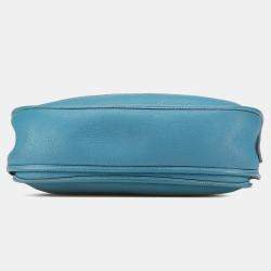 Pre Owned Hermes Blue Clemence Evelyne II GM