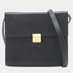 Pre Owned Hermes Black Chevre Mysore Clic 16