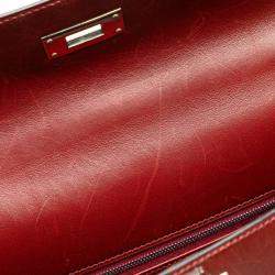 Pre Owned Hermes Red Box Calf Kelly II Sellier 28