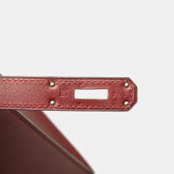 Pre Owned Hermes Red Box Calf Kelly II Sellier 28