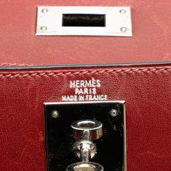 Pre Owned Hermes Red Box Calf Kelly II Sellier 28