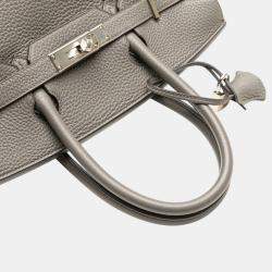 Pre Owned حقيبة هيرمس بيركين توغو رمادي ريتورن 30