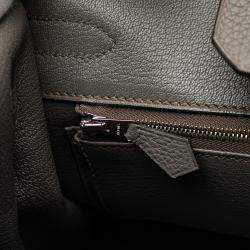 Pre Owned حقيبة هيرمس بيركين توغو رمادي ريتورن 30