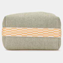 Pre Owned Hermes Green White Large Wool Bride A Brac H Natte Case