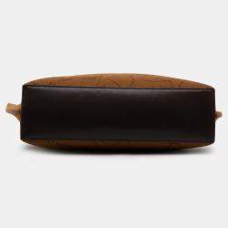 Pre Owned Hermes Brown Printed Felt Carrimi Tote MM