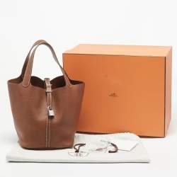 Pre Owned حقيبة هيرمس بيكوتين لوك 22 جلد كليمنس نوار توريلون