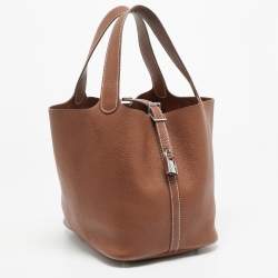 Pre Owned حقيبة هيرمس بيكوتين لوك 22 جلد كليمنس نوار توريلون