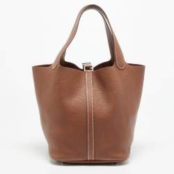 Pre Owned حقيبة هيرمس بيكوتين لوك 22 جلد كليمنس نوار توريلون