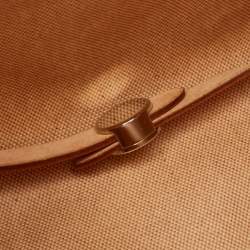 Pre Owned حقيبة ظهر هيرمس إكرو/طبيعي توليه كانفاس وجلد فاش 2 في 1