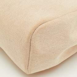 Pre Owned حقيبة ظهر هيرمس إكرو/طبيعي توليه كانفاس وجلد فاش 2 في 1