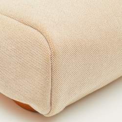 Pre Owned حقيبة ظهر هيرمس إكرو/طبيعي توليه كانفاس وجلد فاش 2 في 1