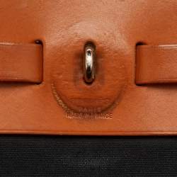 مملوكة مسبقًا حقيبة هيرمس هيرباج 31 قماش تويلي أسود/طبيعي وجلد فاتشے