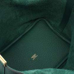 مملوكة مسبقًا حقيبة هيرمس كليمانس بيكوتين أخضر قفل 18