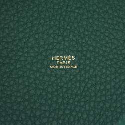 مملوكة مسبقًا حقيبة هيرمس كليمانس بيكوتين أخضر قفل 18