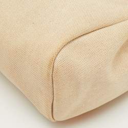 مملوكة مسبقًا Hermès Ecru/Natural Toile Canvas and Vache Leather Herbag 2-in-1 Backpack