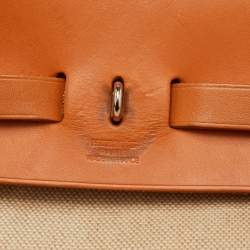 مملوكة مسبقًا Hermès Ecru/Natural Toile Canvas and Vache Leather Herbag 2-in-1 Backpack