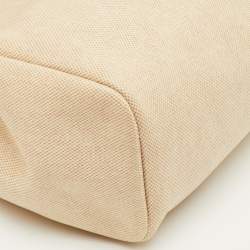 مملوكة مسبقًا حقيبة ظهر هيرميس هيرباج 2 إن 1 جلد وفانيل طبيعي/إكرو