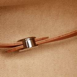 مملوكة مسبقًا حقيبة ظهر هيرميس هيرباج 2 إن 1 جلد وفانيل طبيعي/إكرو