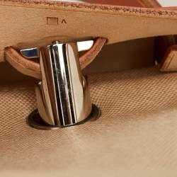 مملوكة مسبقًا حقيبة ظهر هيرميس هيرباج 2 إن 1 جلد وفانيل طبيعي/إكرو